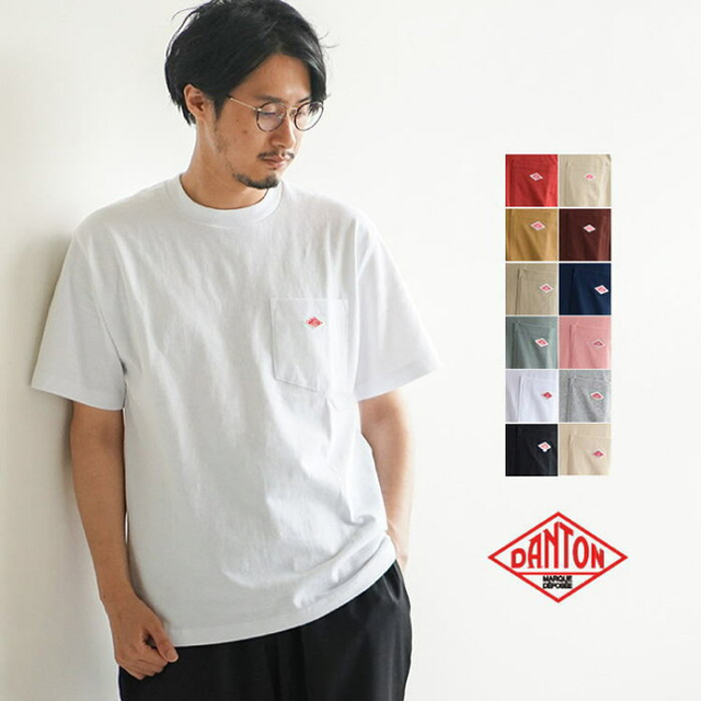 DANTON(ダントン)のDANTON クルーネック半袖ポケットTシャツ　ｱｰﾊﾞﾝﾘｻｰﾁﾄﾞｱｰｽﾞ メンズのトップス(Tシャツ/カットソー(半袖/袖なし))の商品写真