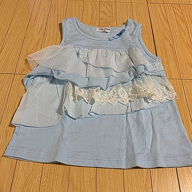 pom ponette(ポンポネット)のpom  ponette   フリル付タンクトップ　120 キッズ/ベビー/マタニティのキッズ服女の子用(90cm~)(Tシャツ/カットソー)の商品写真