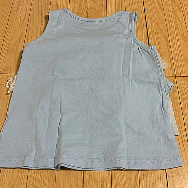 pom ponette(ポンポネット)のpom  ponette   フリル付タンクトップ　120 キッズ/ベビー/マタニティのキッズ服女の子用(90cm~)(Tシャツ/カットソー)の商品写真