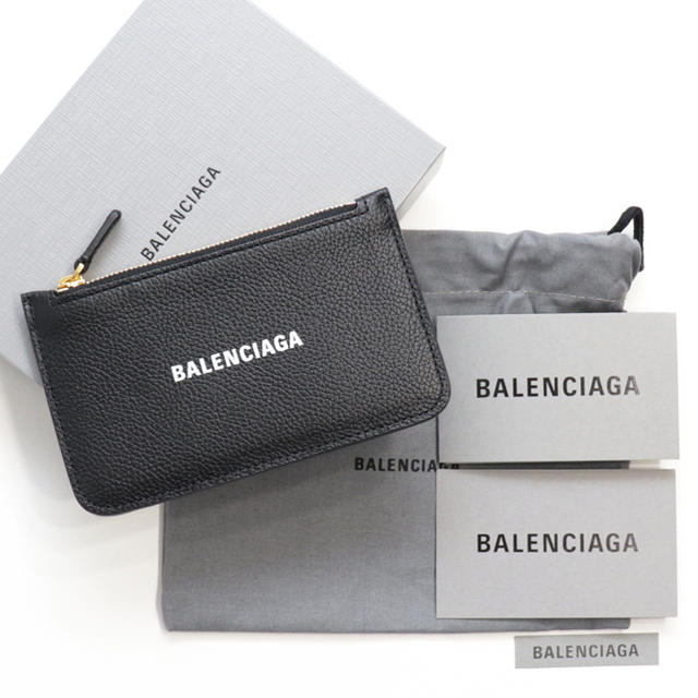 【極美品】BALENCIAGA フラグメントケース カード\u0026コインケース シボ革