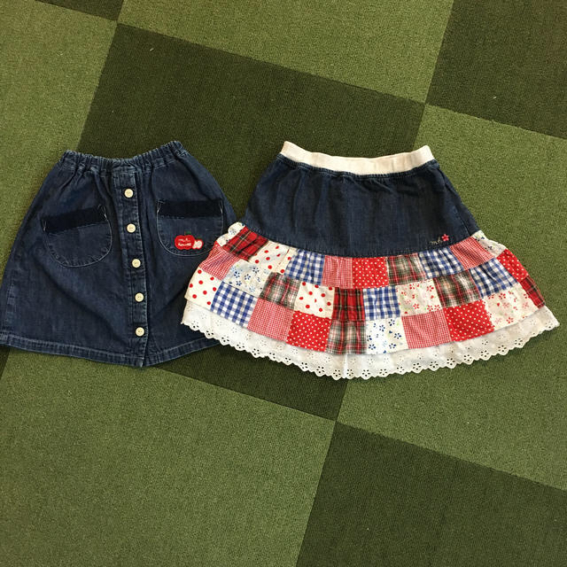 mikihouse(ミキハウス)のミキハウス　スカート2枚セット　120cm キッズ/ベビー/マタニティのキッズ服女の子用(90cm~)(スカート)の商品写真