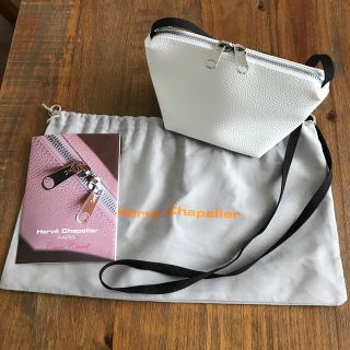 エルベシャプリエ(Herve Chapelier)のエルベシャプリエ   ポシェット　2797GP ブラン　美品(ショルダーバッグ)