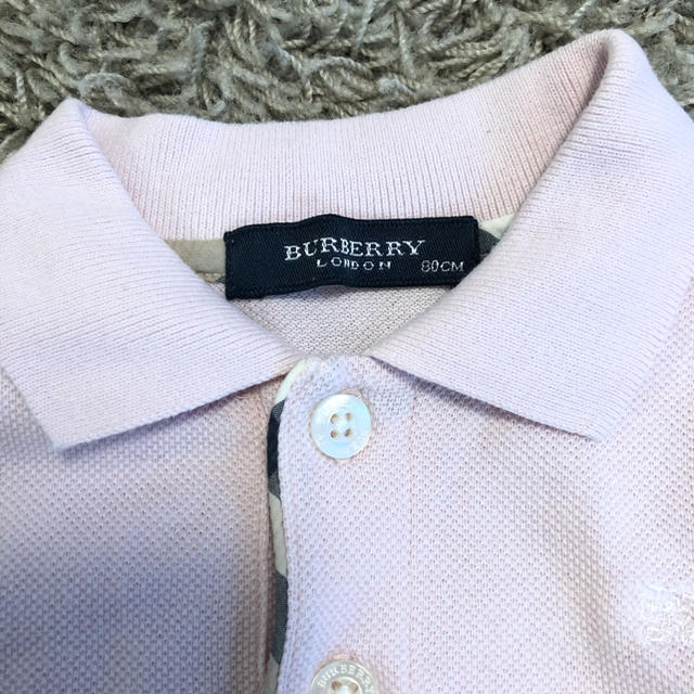 BURBERRY(バーバリー)のBURBERRY バーバリー　ピンクポロ キッズ/ベビー/マタニティのベビー服(~85cm)(シャツ/カットソー)の商品写真