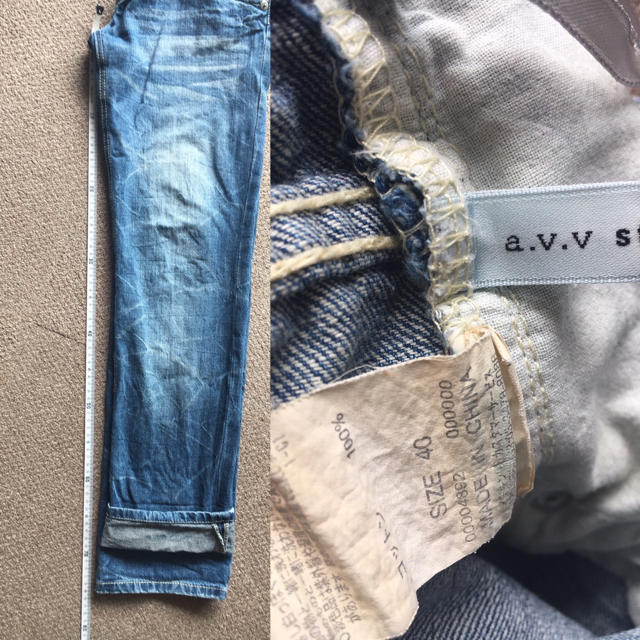 a.v.v(アーヴェヴェ)のa.v.v デニム　ジーンズ　サイズ40 レディースのパンツ(デニム/ジーンズ)の商品写真