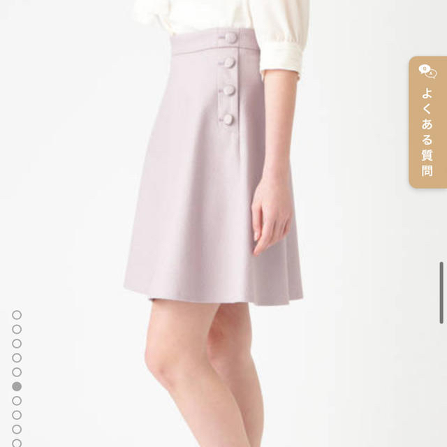 JILLSTUART(ジルスチュアート)のナタリー釦付きフレアミニスカート　パープル系 レディースのスカート(ひざ丈スカート)の商品写真