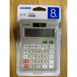 カシオ(CASIO)のカシオ スタンダード電卓 税計算 ミニジャストタイプ 8桁 MW-8VTB-N(オフィス用品一般)