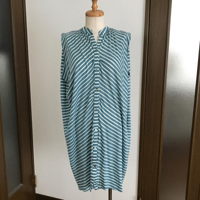 Loungedress(ラウンジドレス)のLoungedress ラウンジドレス ボーダー ノースリ チュニック ジレ レディースのトップス(チュニック)の商品写真