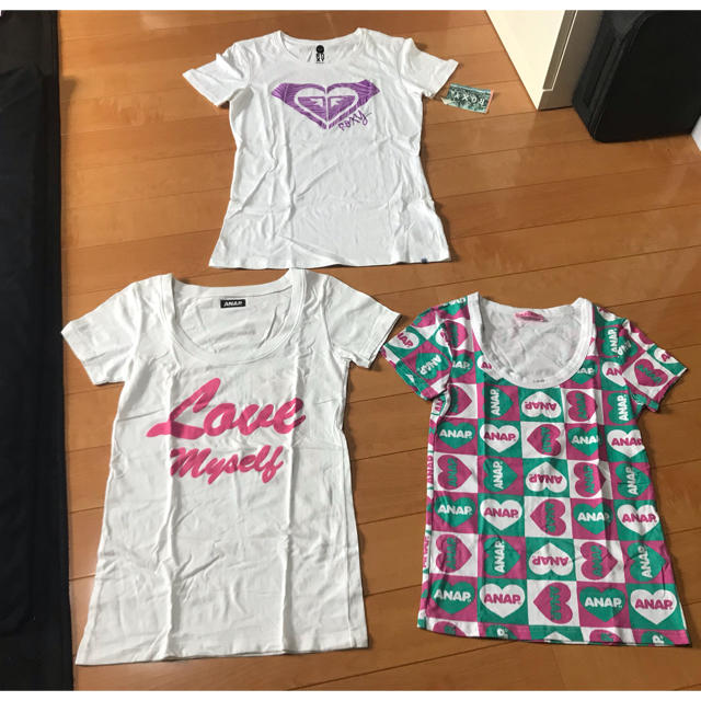 ANAP(アナップ)のANAP ROXY Tシャツ3枚セット レディースのトップス(Tシャツ(半袖/袖なし))の商品写真