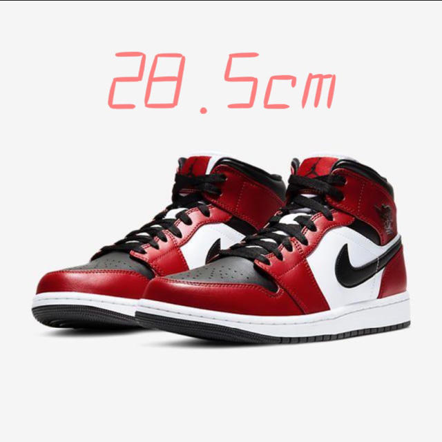 スニーカーNIKE AIR JORDAN 1 MID CHICAGO BLACK TOE