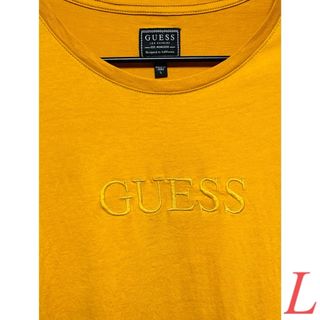 ゲス(GUESS)の【GUESS】Tシャツ ロゴ刺繍　(イエローオレンジ系)(Tシャツ/カットソー(半袖/袖なし))