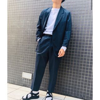 ユニクロu uniqlou セットアップ ネイビー