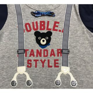 【未使用】DOUBLE.B 長袖Tシャツ  ネクタイ&サスペンダー柄♡