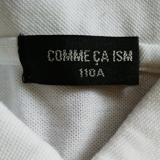 COMME CA ISM(コムサイズム)の白　ポロシャツ　子供　長袖　COMME CA ISM 110 キッズ/ベビー/マタニティのキッズ服男の子用(90cm~)(Tシャツ/カットソー)の商品写真