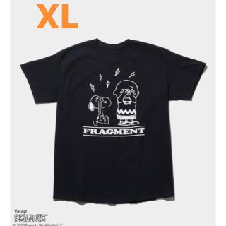 フラグメント(FRAGMENT)の黒 XL FRAGMENT PEANUTS TEE フラグメント (Tシャツ/カットソー(半袖/袖なし))