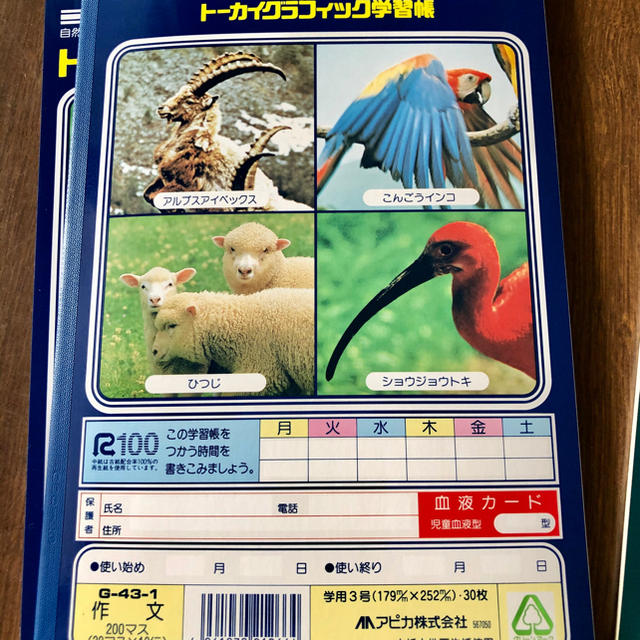 ショウワノート(ショウワノート)のジャポニカ学習帳漢字練習帳✖️3、トーカイグラフィック学習帳作文✖️2 セットで インテリア/住まい/日用品の文房具(ノート/メモ帳/ふせん)の商品写真