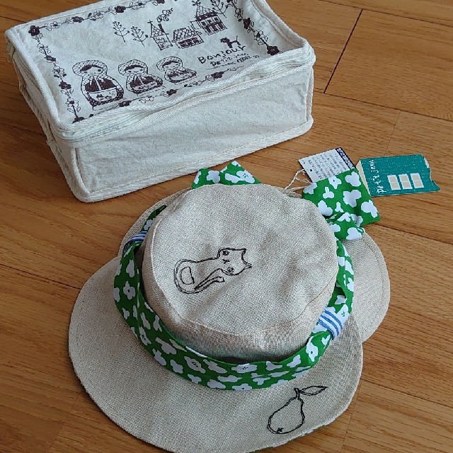 Petit jam(プチジャム)の帽子　ケースつき　UV  50cm キッズ/ベビー/マタニティのこども用ファッション小物(帽子)の商品写真