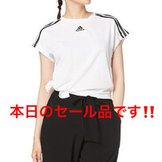 アディダス(adidas)のアディダス　サイドタイ　レディース　Tシャツ(Tシャツ(半袖/袖なし))