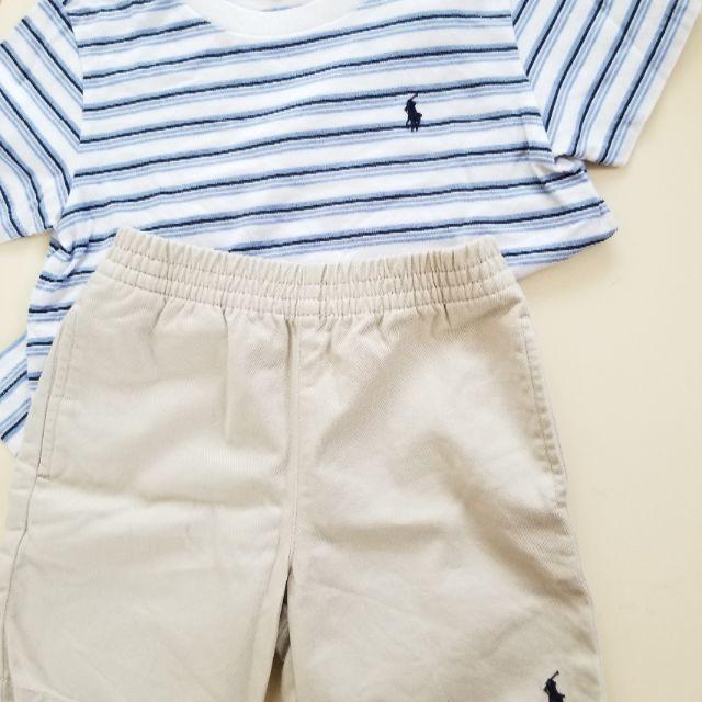 POLO RALPH LAUREN(ポロラルフローレン)のPOLO RALPH LAUREN2点セット、Tシャツ、短パン、ブランド、ポロ キッズ/ベビー/マタニティのキッズ服男の子用(90cm~)(Tシャツ/カットソー)の商品写真