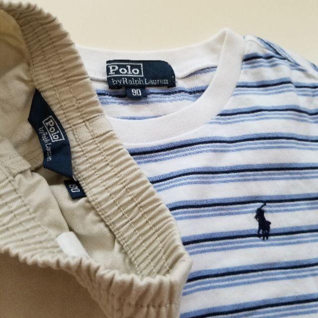 POLO RALPH LAUREN(ポロラルフローレン)のPOLO RALPH LAUREN2点セット、Tシャツ、短パン、ブランド、ポロ キッズ/ベビー/マタニティのキッズ服男の子用(90cm~)(Tシャツ/カットソー)の商品写真
