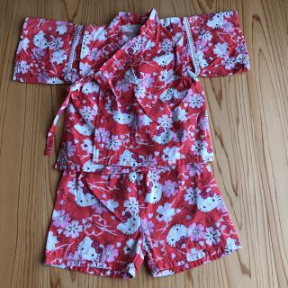 【used】ハローキティー　キッズ　女の子 甚平 90(甚平/浴衣)