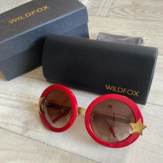 ワイルドフォックス(WILDFOX)の新品 ワイルドフォックス サングラス 赤 レッド ゴールド レディース(サングラス/メガネ)