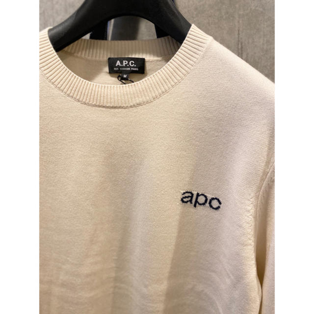 A.P.C(アーペーセー)のA.P.C. 新品未使用ニットメンズレディースユニセックス白ホワイトナチュラル メンズのトップス(ニット/セーター)の商品写真