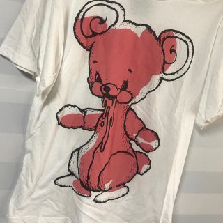 monomania    ラメ加工 よだれベア くま BIG Tシャツ ブラック