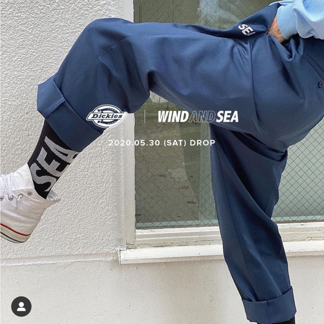 WIND AND SEA DICKIES 2TUCK TROUSERS NAVY 2