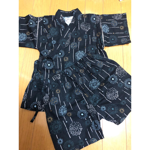 新品！甚平　95 キッズ/ベビー/マタニティのキッズ服男の子用(90cm~)(甚平/浴衣)の商品写真