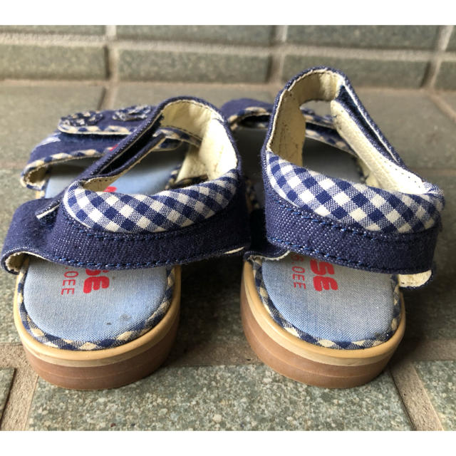 mikihouse(ミキハウス)のミキハウスサンダルデニム 16cm キッズ/ベビー/マタニティのキッズ靴/シューズ(15cm~)(サンダル)の商品写真