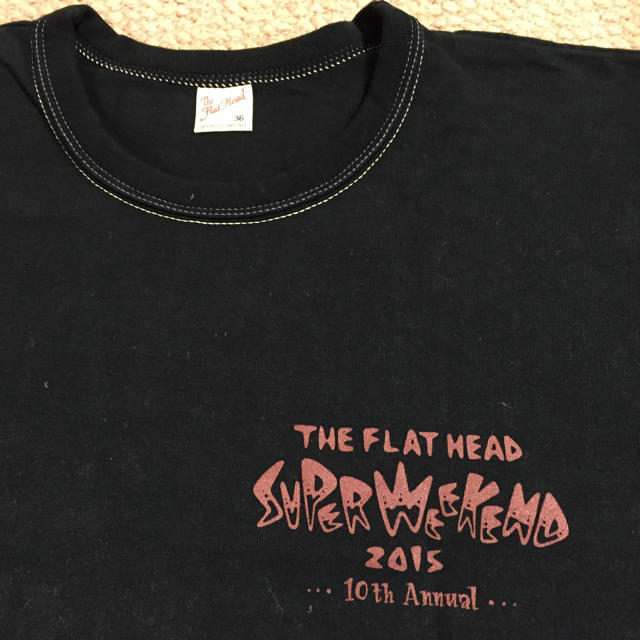 THE FLAT HEAD(フラットヘッド)のフラットヘッド 限定Tシャツ 黒 36 レディースのトップス(Tシャツ(半袖/袖なし))の商品写真