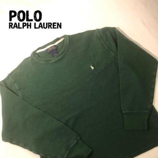 ポロラルフローレン(POLO RALPH LAUREN)のポロラルフローレン 人気のグリーン 刺繍 サーマル ロンT 美品(Tシャツ/カットソー(七分/長袖))