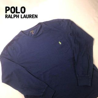 ポロラルフローレン(POLO RALPH LAUREN)のポロラルフローレン 刺繍 ロンT ネイビー 美品(Tシャツ/カットソー(七分/長袖))