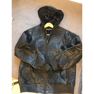 Supreme court cards leather jacket M