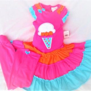 Emily Rose♪新品6♪6歳♪120cmアイスふりふりワンピース♪レギンス(ワンピース)