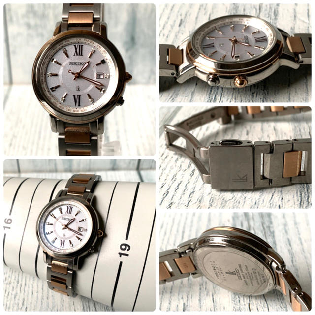 希少】SEIKO ルキア 1B25-0AV0 電波ソーラー シルバー ゴールド 希少】SEIKO ルキア 1B25-0AV0 電波ソーラー シルバー ゴールド