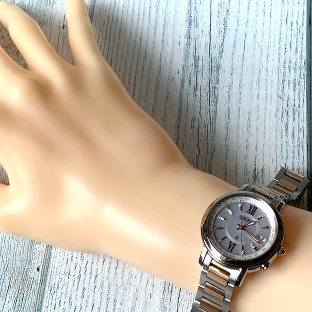 希少】SEIKO ルキア 1B25-0AV0 電波ソーラー シルバー ゴールド 希少】SEIKO ルキア 1B25-0AV0 電波ソーラー シルバー ゴールド