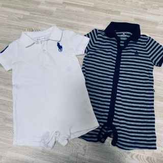 ラルフローレン(Ralph Lauren)の男の子ロンパース　2点セット75〜80(ロンパース)