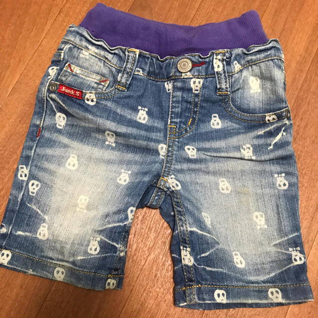 JUNK STORE(ジャンクストアー)のジャンクストアー☆デニムハーフパンツ☆90 キッズ/ベビー/マタニティのキッズ服男の子用(90cm~)(パンツ/スパッツ)の商品写真