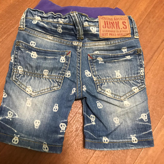 JUNK STORE(ジャンクストアー)のジャンクストアー☆デニムハーフパンツ☆90 キッズ/ベビー/マタニティのキッズ服男の子用(90cm~)(パンツ/スパッツ)の商品写真