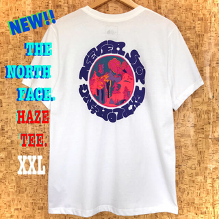 ザノースフェイス(THE NORTH FACE)の少し訳有り 最新 ♪ ノースフェイス HAZE Tシャツ 白  XXL相当(Tシャツ(半袖/袖なし))