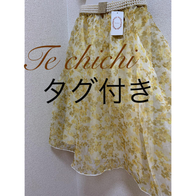 Techichi(テチチ)のTe chichi  オーガンジー 花柄 スカート レディースのスカート(ひざ丈スカート)の商品写真