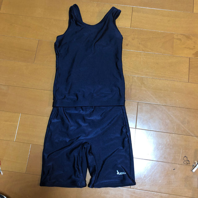 スクール水着　上下　紺色 キッズ/ベビー/マタニティのキッズ服女の子用(90cm~)(水着)の商品写真