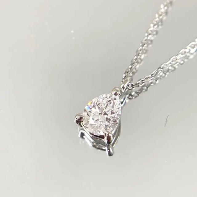 Joungtaroプラチナ ペアシェイプDカラー　ダイヤモンド ネックレス