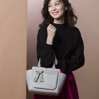 ランバンオンブルー(LANVIN en Bleu)の【LANVIN en Blue】 美品 2way ミニ ショルダーバッグ グレー(ショルダーバッグ)