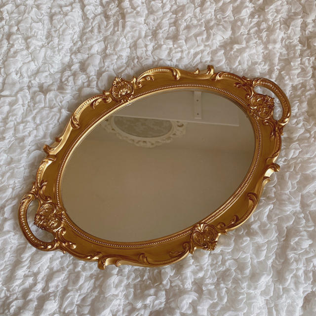 ZARA HOME(ザラホーム)の○gold mirror tray○ レディースのファッション小物(ミラー)の商品写真