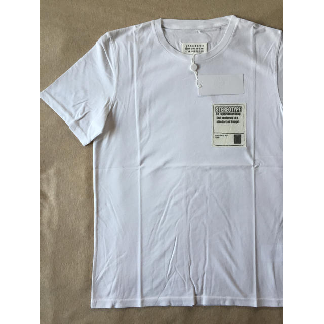 白50新品 メゾン マルジェラ メンズ ステレオタイプ Tシャツ ホワイト 2