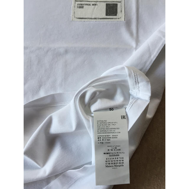 白52新品 マルジェラ STEREOTYPE パッチ Tシャツ 18SS