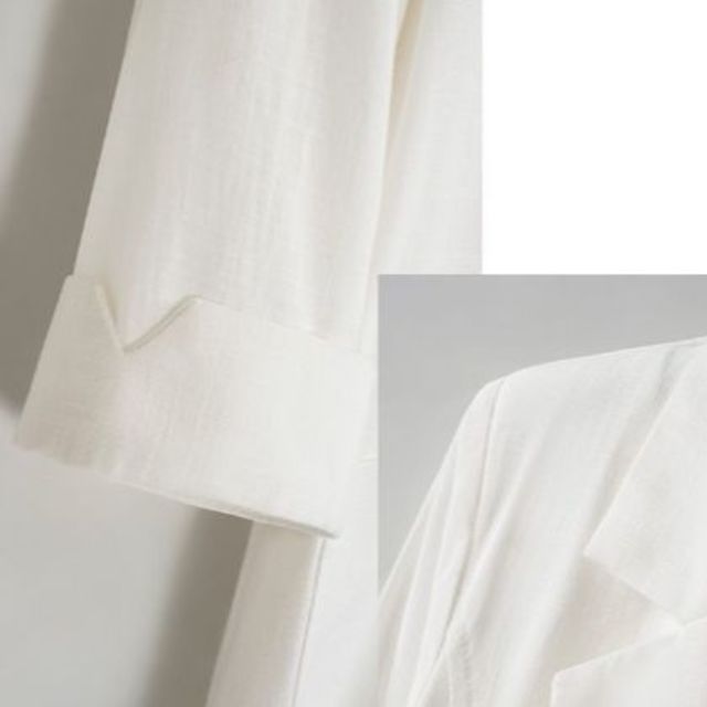 サマージャケット　オフホワイト（表記5XL） レディースのジャケット/アウター(テーラードジャケット)の商品写真