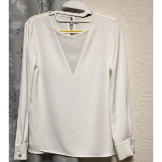 ザラ(ZARA)のぷにたま様専用ザラ　ブラウス　パールボタン　XS美品(シャツ/ブラウス(長袖/七分))